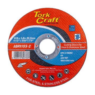 Tork Craft Cutting Disc Steel & Stainless Steel 115 X 1.0 X 22.2mm - image 01