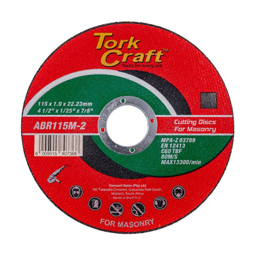 Tork Craft Cutting Disc Masonry 115 X 1.0 X 22.22mm - image 01