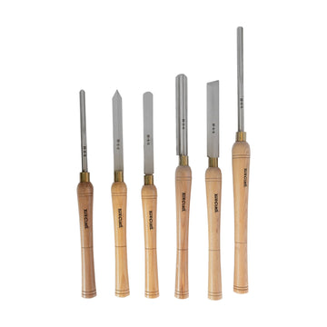 Tork Craft Chisel Set Wood Turning HSS 6 Piece Wooden Case - image 01