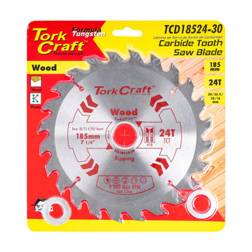 Tork Craft Blade TCT 185 X 24t 30/20/16/1 General Purpose Combination - image 01