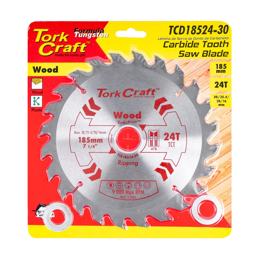 Tork Craft Blade TCT 185 X 24t 30/20/16/1 General Purpose Combination - image 01
