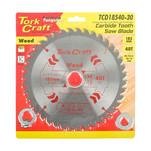 Tork Craft Blade TCT 185 X 40t 30/20/16/1 General Purpose Combination - image 01