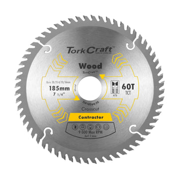 Tork Craft Blade Contractor 185x60t 30/20/16/1 Circular Saw TCT - image 01