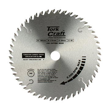 Tork Craft Blade TCT 190 X 48t 30/20/16 TCG Positive Profesional Industrial - image 01