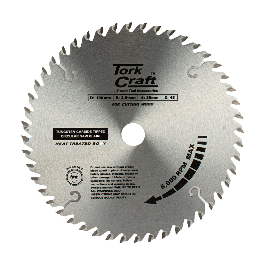 Tork Craft Blade TCT 190 X 48t 30/20/16 TCG Positive Profesional Industrial - image 01