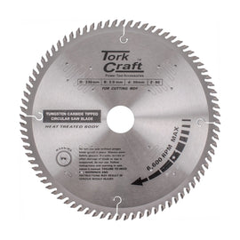 Tork Craft Blade TCT 230 X 80t 30/1/16 TCG Positive Profesional Industrial - image 01