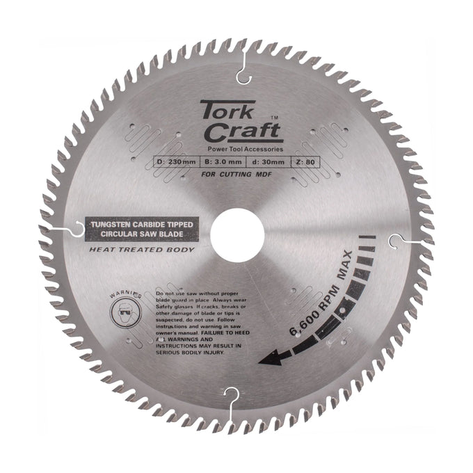 Tork Craft Blade TCT 230 X 80t 30/1/16 TCG Positive Profesional Industrial - image 01
