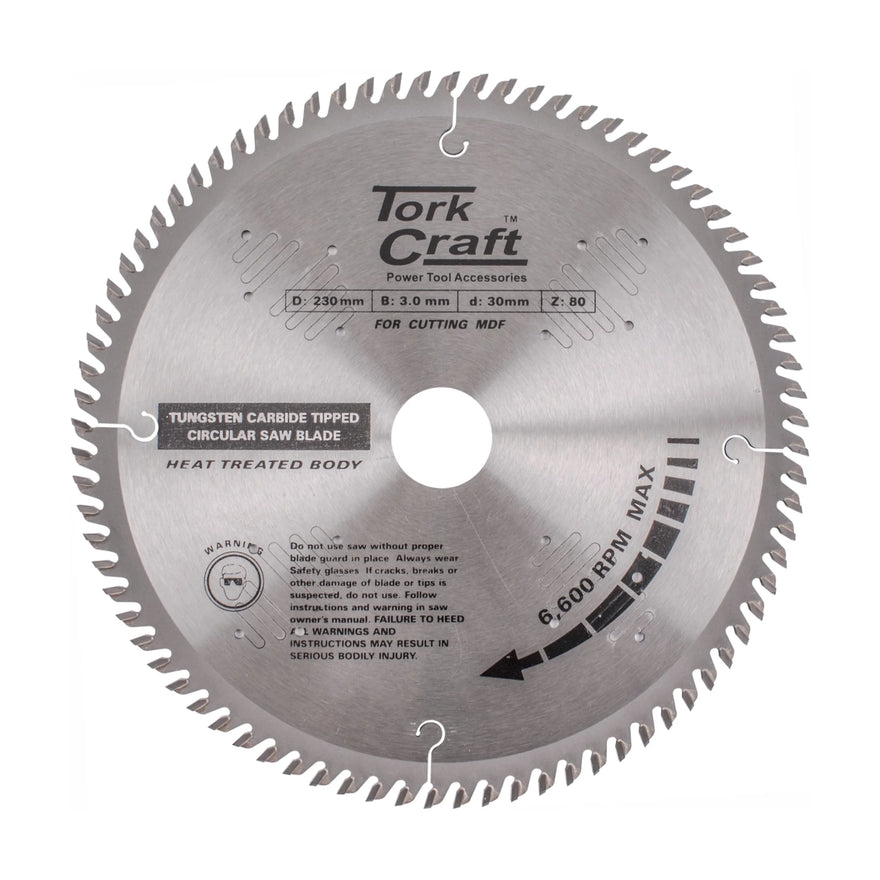 Tork Craft Blade TCT 230 X 80t 30/1/16 TCG Positive Profesional Industrial - image 01