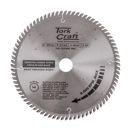 Tork Craft Blade TCT 250 X 80t 30mm Alum TCG Negative Profesional Industrial - image 01