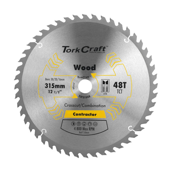 Tork Craft Blade Contractor 315mm X 48t 30mm Bore Circular Saw TCT - image 01