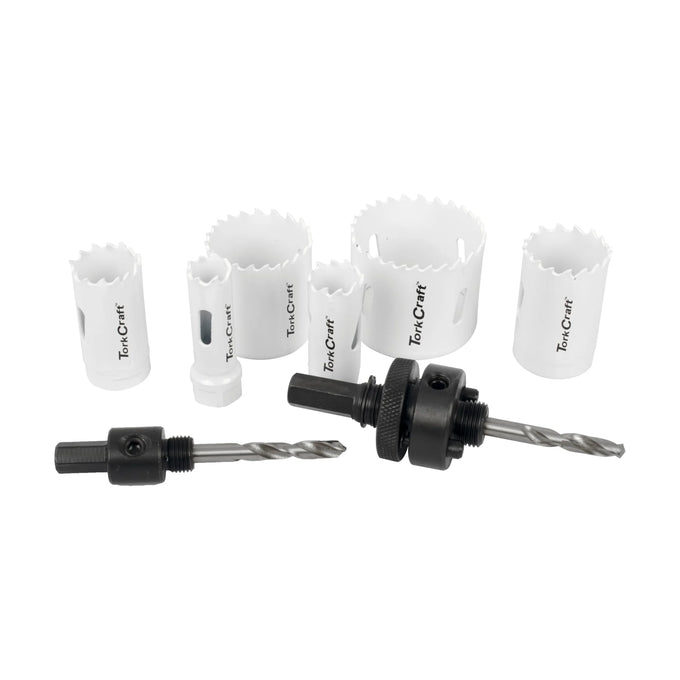 Tork Craft Holesaw Set 9pc In Alum Case Bi-metal 16 20 25 32 40 51mm - image 01