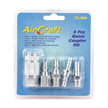 AirCraft Quick Coupler 5 Piece Set (ARO Quick Coupler) - image 01