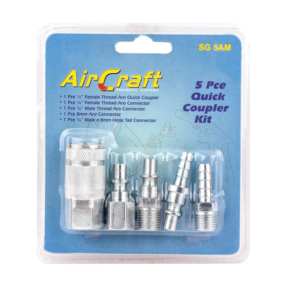 AirCraft Quick Coupler 5 Piece Set (ARO Quick Coupler) - image 01