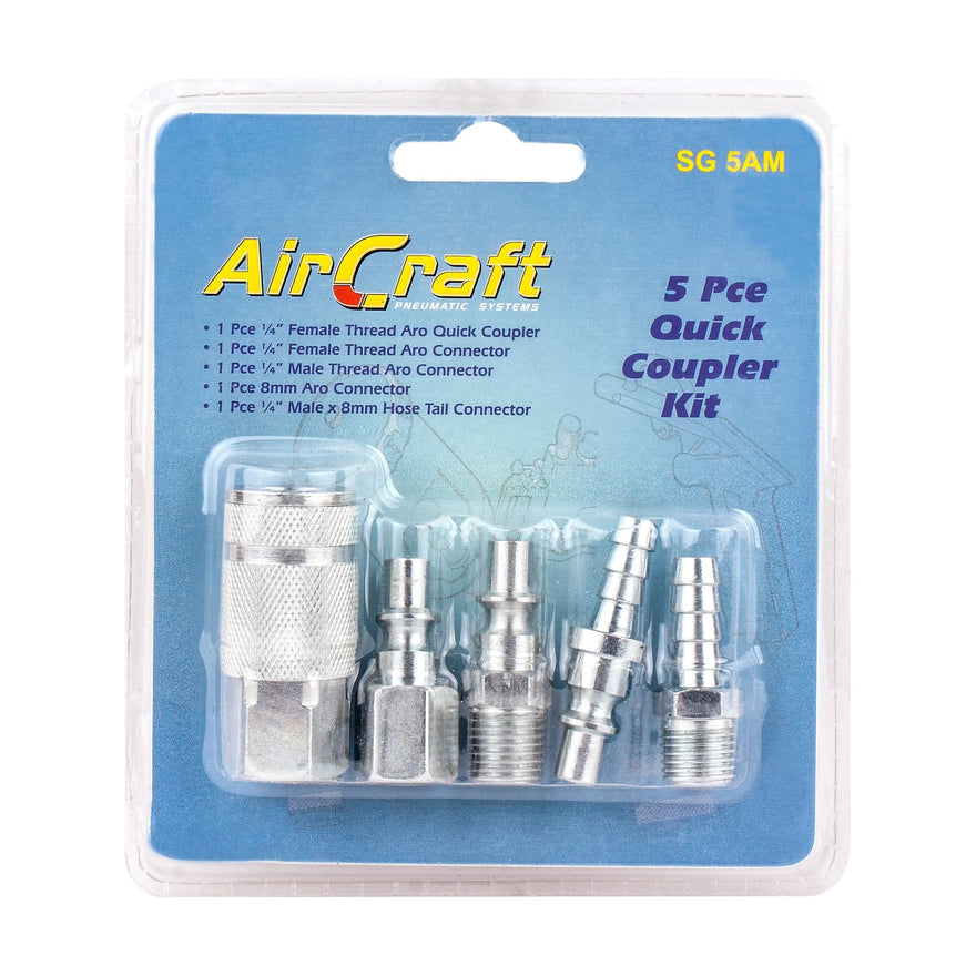 AirCraft Quick Coupler 5 Piece Set (ARO Quick Coupler) - image 01