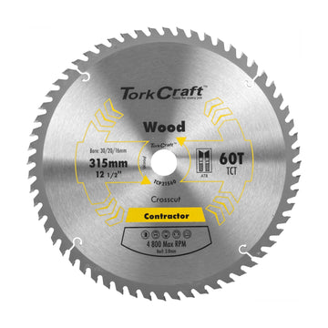 Tork Craft Blade Contractor 315 X 60t 30/1/20/16 Circular Saw TCT - image 01