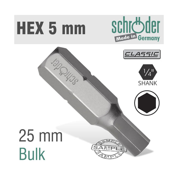 Schroder Hex/Allen Insert Bit 5mm - image 01