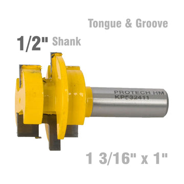 Pro-Tech Tongue & Groove Router Bit - Parallel 1 3/16' x 1' 1/2' Shank - image 01
