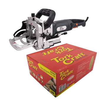 Tork Craft Biscuit Jointer And Free Box #20 Biscuits Special - image 01