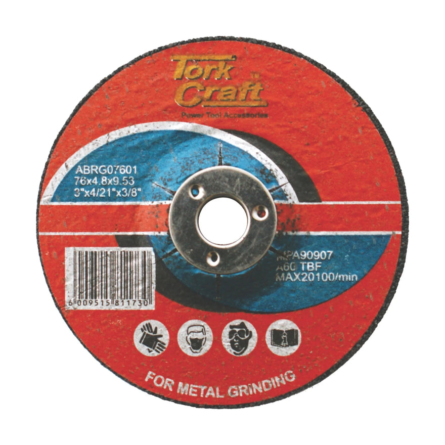 Tork Craft Abrasive Grinding Wheel For Steel 76 X 4.8 X 9.53 - image 01