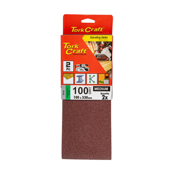 Tork Craft Sanding Belt 100 X 530mm 100 Grit 2 Pack - image 01