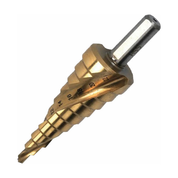 Tork Craft Step Drill Bit HSS 4-22mmx2mm Spiral - image 01