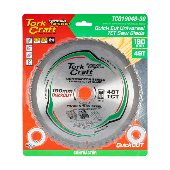 Tork Craft Universal Quick Cut TCT Blade 190x48t 30-20-16 - image 01