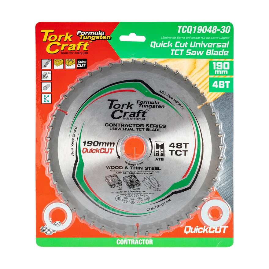 Tork Craft Universal Quick Cut TCT Blade 190x48t 30-20-16 - image 01