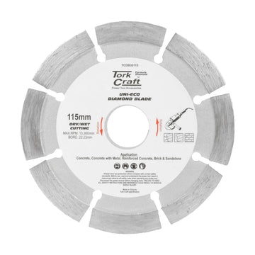 Tork Craft Diamond Blade Segm 115mm X 10mm Reinforced Concrete - image 01