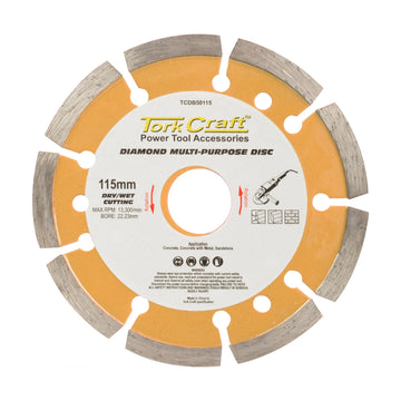 Tork Craft Diamond Blade Multi Purp. 115mm Hard & Soft Mat. - image 01