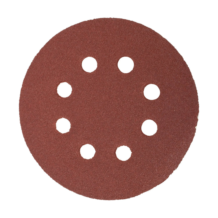 Tork Craft Sanding Disc 125mm 80 Grit With Holes 10 Pack Hook And Loop - image 01