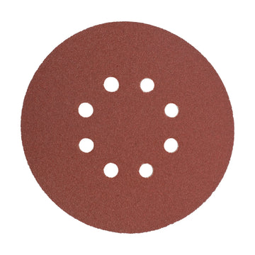 Tork Craft Sanding Disc 150mm 80 Grit With Holes 10 Pack Hook And Loop - image 01