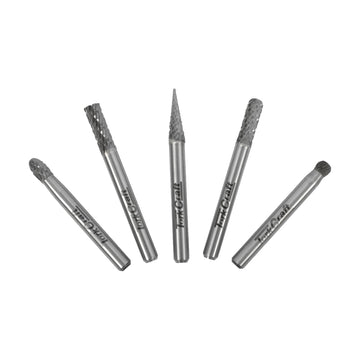 Tork Craft Rotary Burr Set 5 Piece Asstd 6mm Diameter Tungsten - image 01