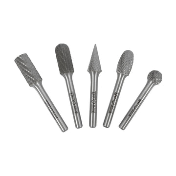 Tork Craft Rotary Burr Set 5 Piece Asstd 12mm Diameter Tungsten - image 01