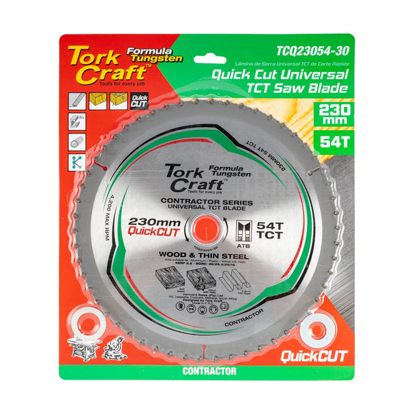 Tork Craft Universal Quick Cut TCT Blade 230x54t 30-20 - image 01