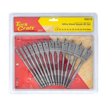 Tork Craft Spade Bit Set 13pce Double Blister - image 01