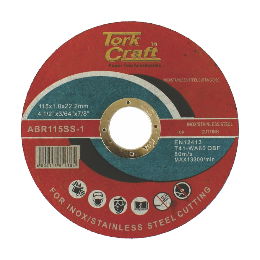 Tork Craft Cutting Disc Stainless Steel 115 X 1.0 X 22.22 Mm - image 01