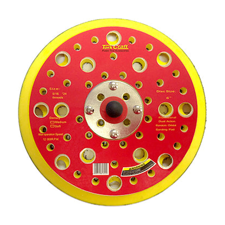 Tork Craft DA Sander Pad 52 Holes 5 16 - 24unf 150mm 6' - image 01
