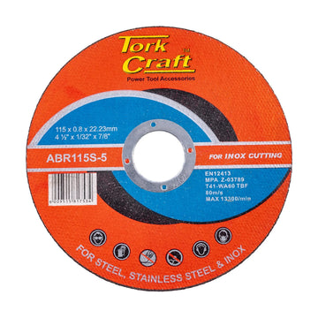 Tork Craft Cutting Disc Steel & Stainless Steel 115 X 0.8 X 22.2 Mm - image 01