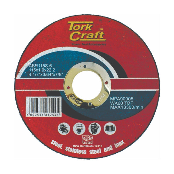 Tork Craft Cutting Disc Steel & Stainless Steel 115 X 1.0 X 22.2 Mm - image 01