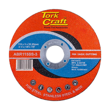 Tork Craft Cutting Disc Stainless Steel 115 X 3.0 X 22.22mm - image 01
