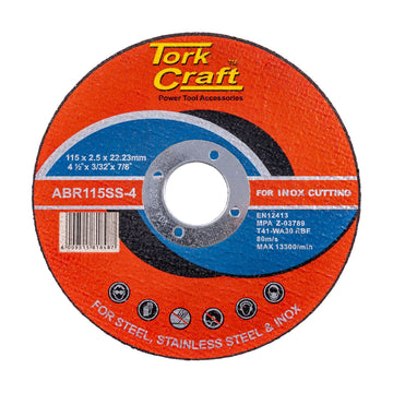 Tork Craft Cutting Disc Stainless Steel 115 X 2.5 X 22.22mm - image 01