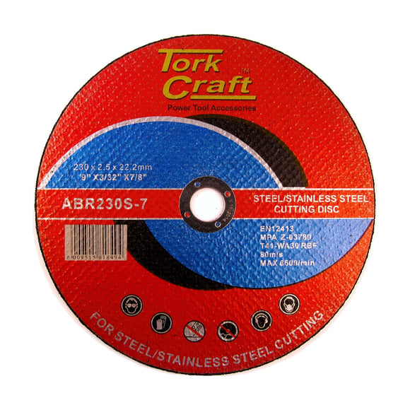 Tork Craft Cutting Disc Steel And Stainless Steel 230 X 2.5 22.22mm - image 01