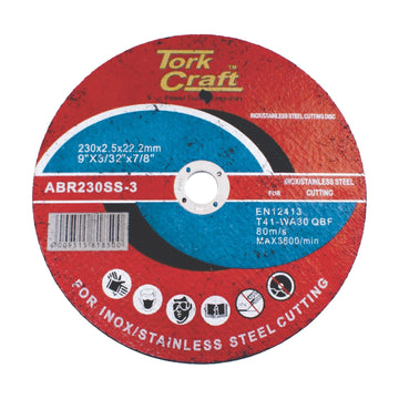 Tork Craft Cutting Disc Stainless Steel 230 X 2.5 22.22mm - image 01