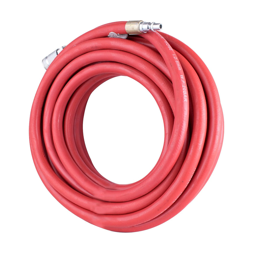 AirCraft Rubber Hose Kit 8mmx10M Red W/ARO Coupler - image 01