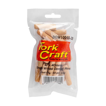 Tork Craft Dowels 10 X 40mm 30 Per Bag Birch Wood - image 01