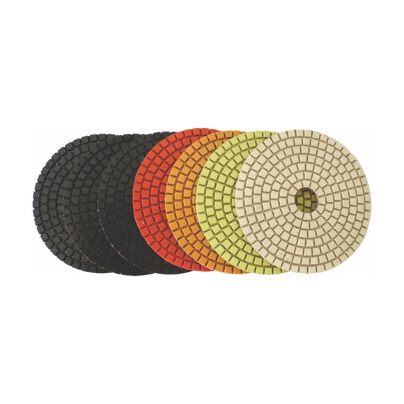 Tork Craft Set Of 7 Diamond Wet Polishing Pads 100mm - image 01