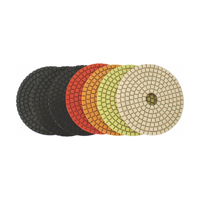 Tork Craft Set Of 7 Diamond Wet Polishing Pads 100mm - image 01