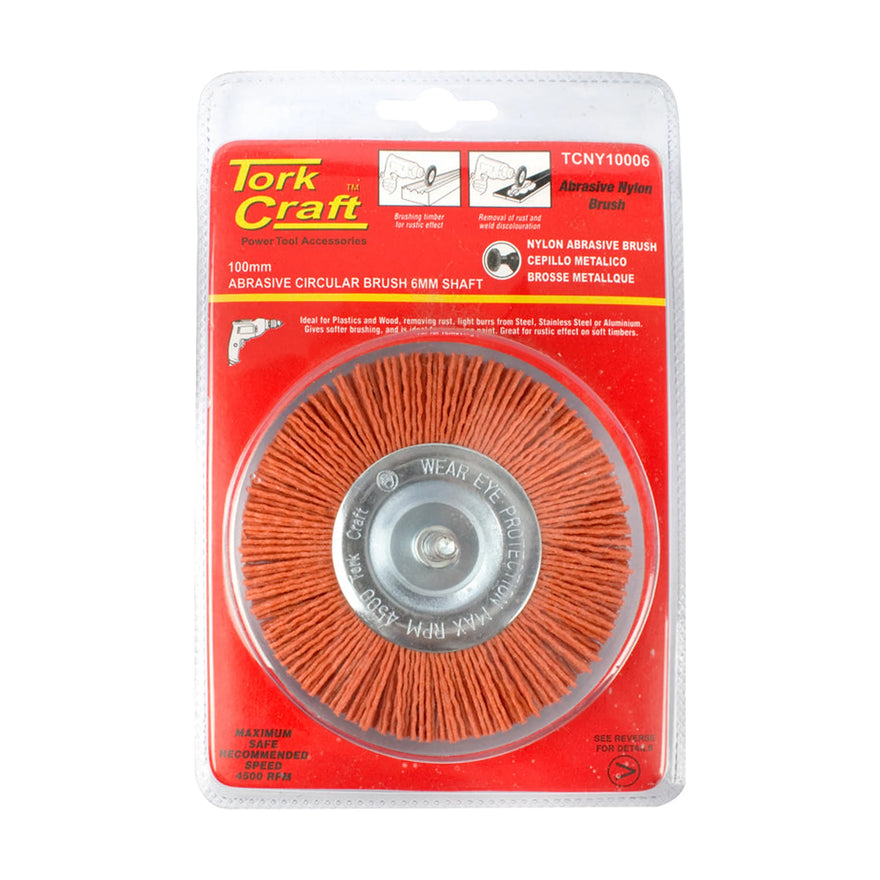 Tork Craft Nylon Wheel Brush 100 X 6mm TCW - image 01
