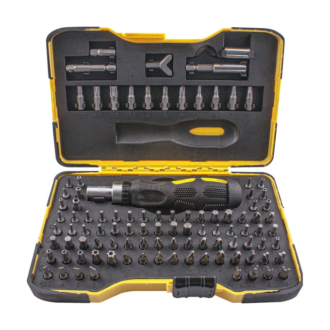Tork Craft 101pc Screwdriver Insert Bit Set In Storage Case All Bit Types Inclu - image 01