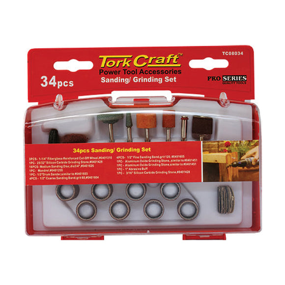 Tork Craft Sanding & Grinding Set 34 Pce Mini - image 01
